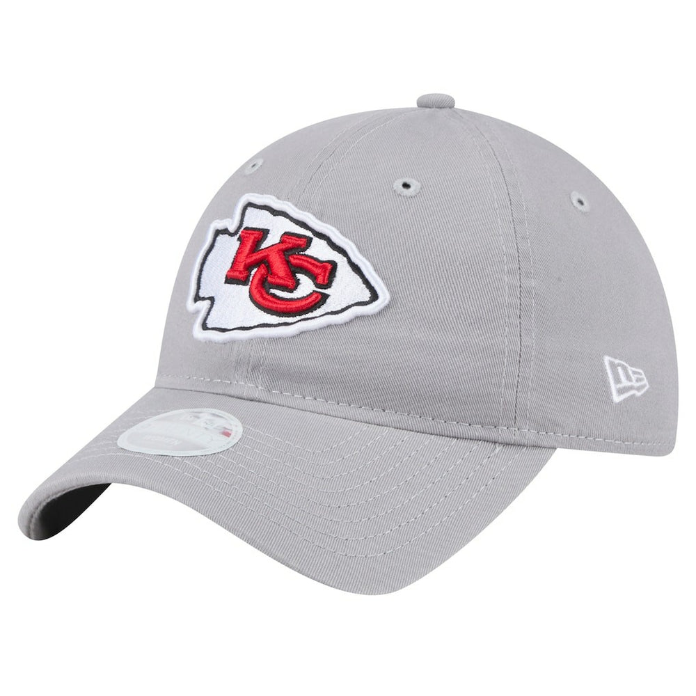Kansas City Chiefs New Era Women's Main 9TWENTY Adjustable Hat Gray