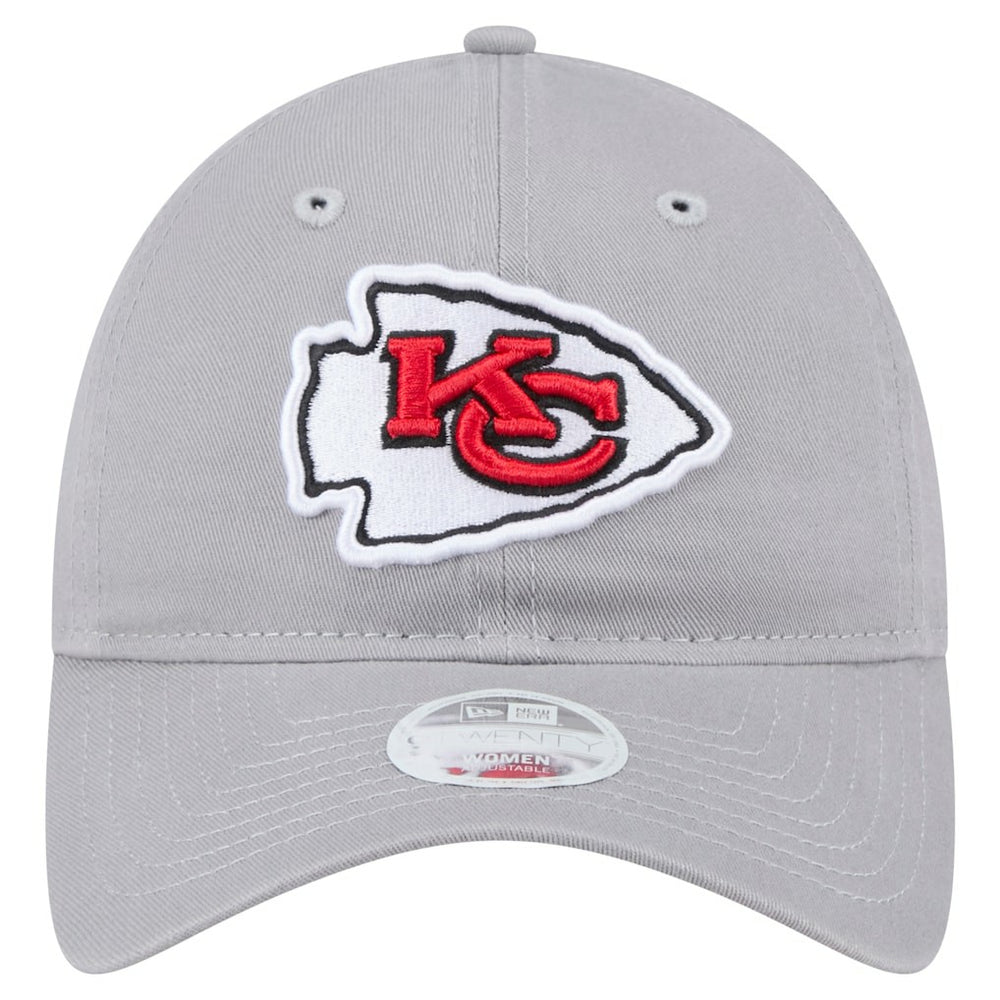 Kansas City Chiefs New Era Women's Main 9TWENTY Adjustable Hat Gray