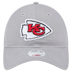 Kansas City Chiefs New Era Women's Main 9TWENTY Adjustable Hat Gray