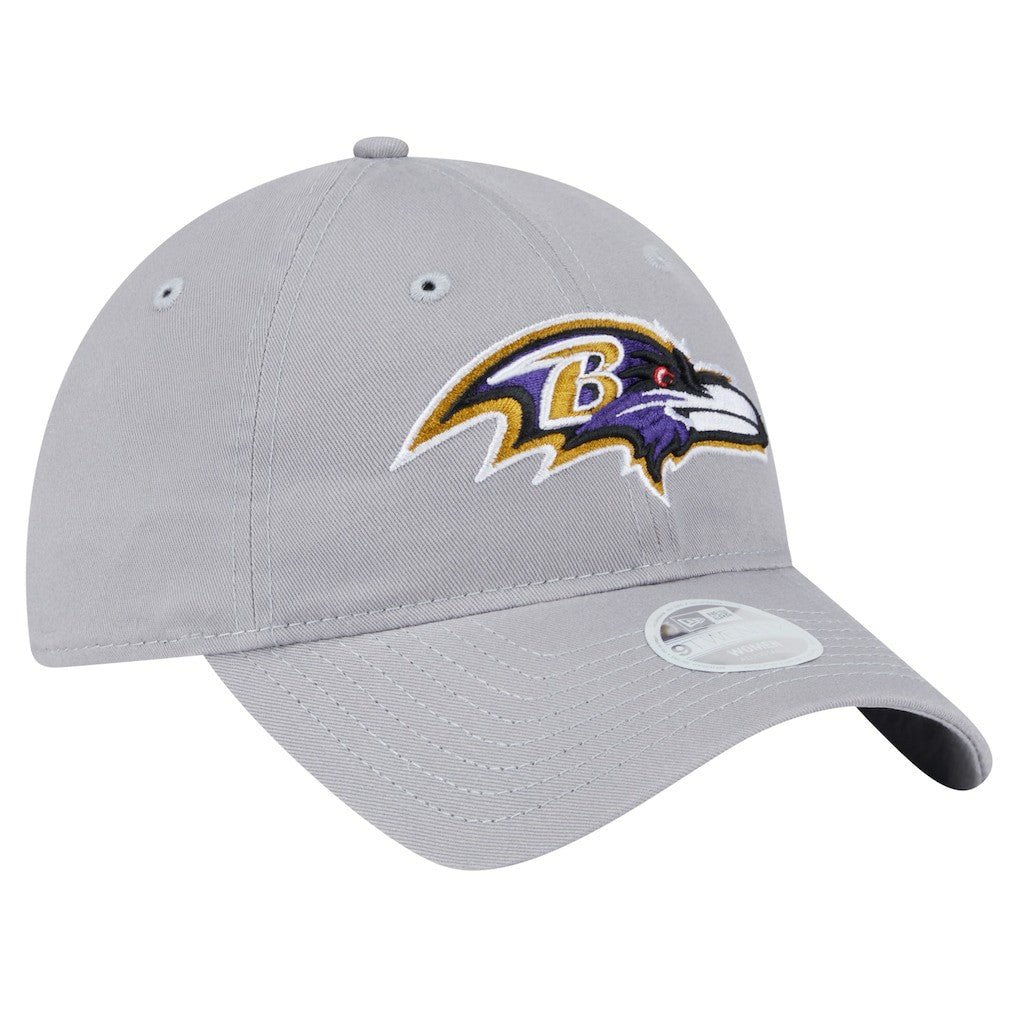 Baltimore Ravens New Era Women's Main 9TWENTY Adjustable Hat Gray