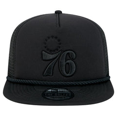Philadelphia 76ers Tone Foam Meshback Golfer Snapback Hat Black