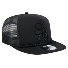 Philadelphia 76ers Tone Foam Meshback Golfer Snapback Hat Black
