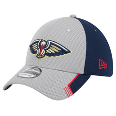 New Orleans Pelicans Active Trim 39THIRTY Flex Hat Gray/Navy