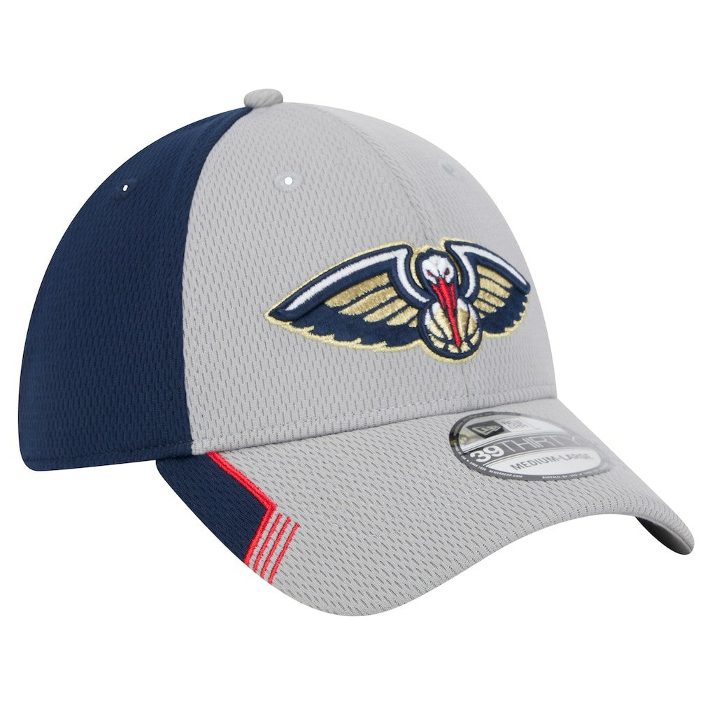 New Orleans Pelicans Active Trim 39THIRTY Flex Hat Gray/Navy