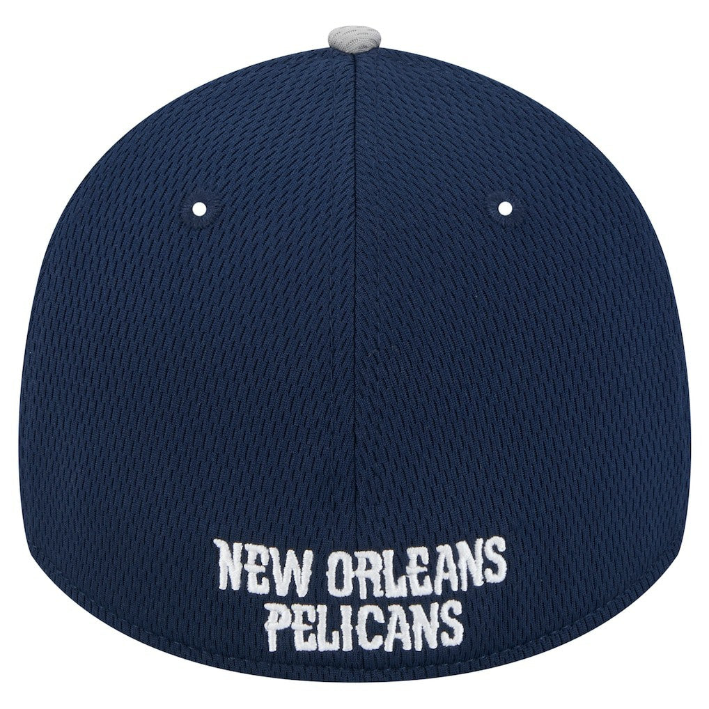New Orleans Pelicans Active Trim 39THIRTY Flex Hat Gray/Navy