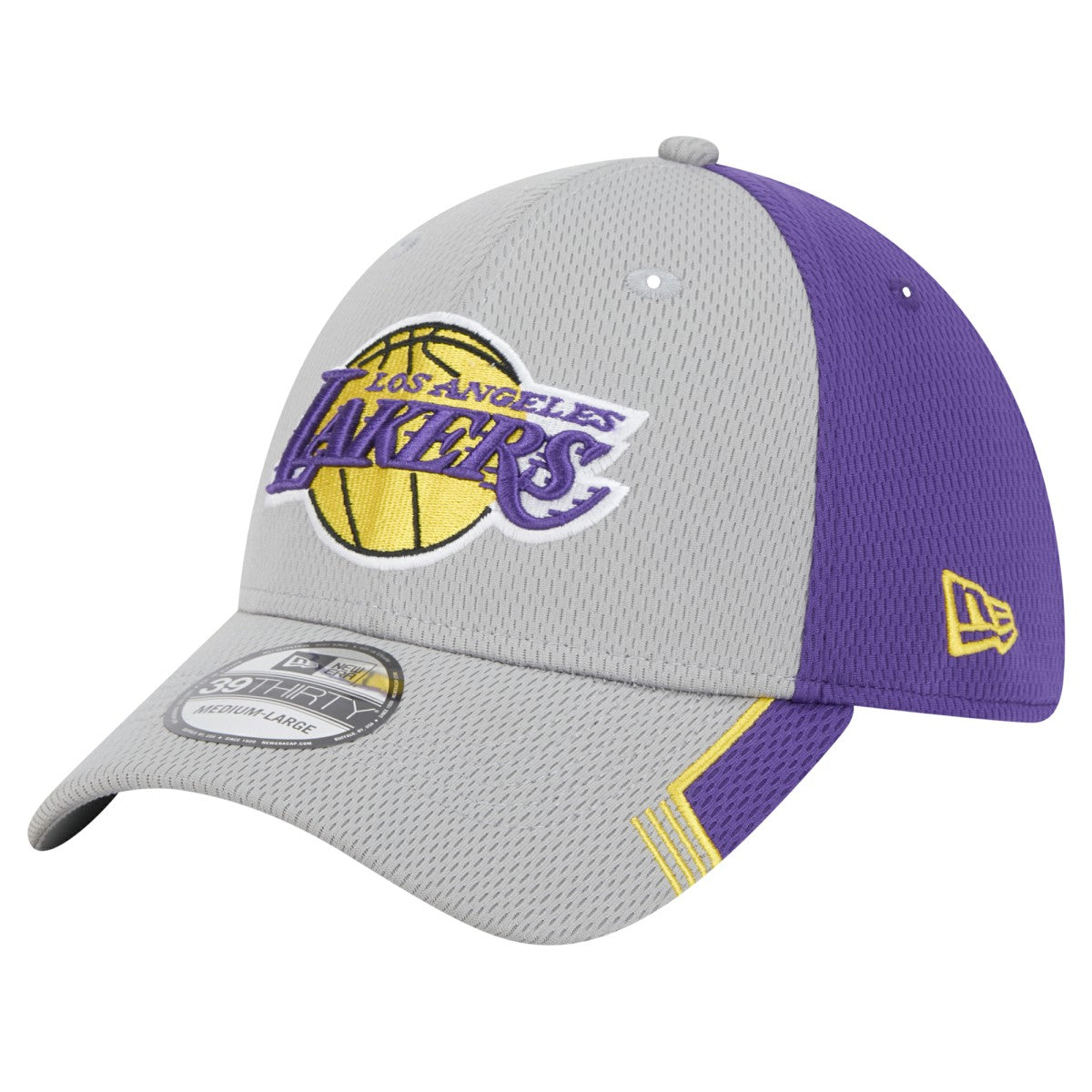 Los Angeles Lakers Active Trim 39THIRTY Flex Hat Gray/Purple