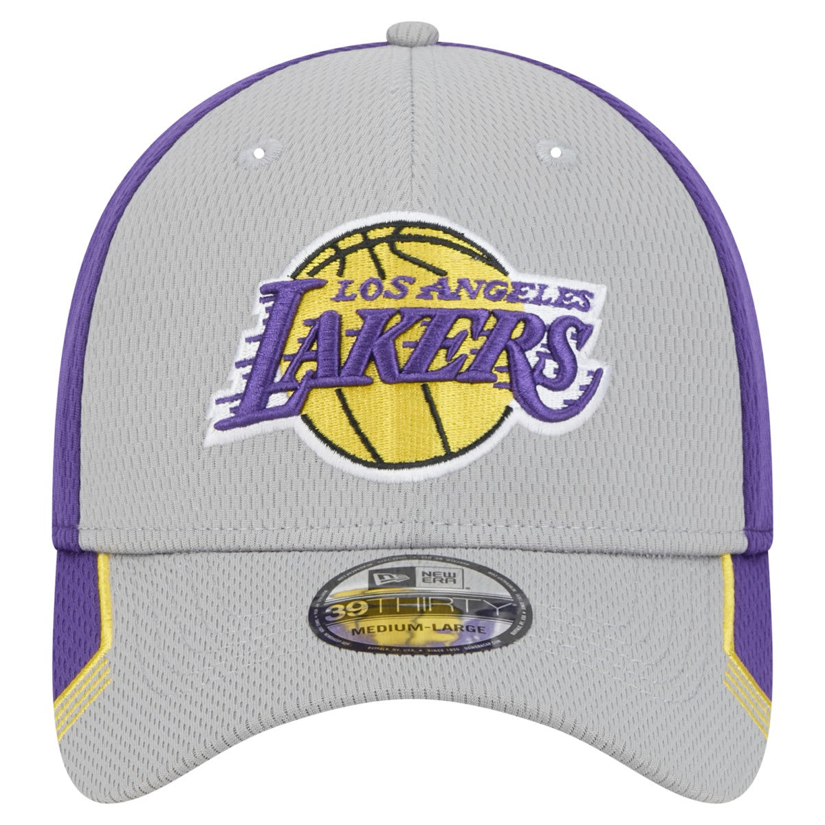 Los Angeles Lakers Active Trim 39THIRTY Flex Hat Gray/Purple