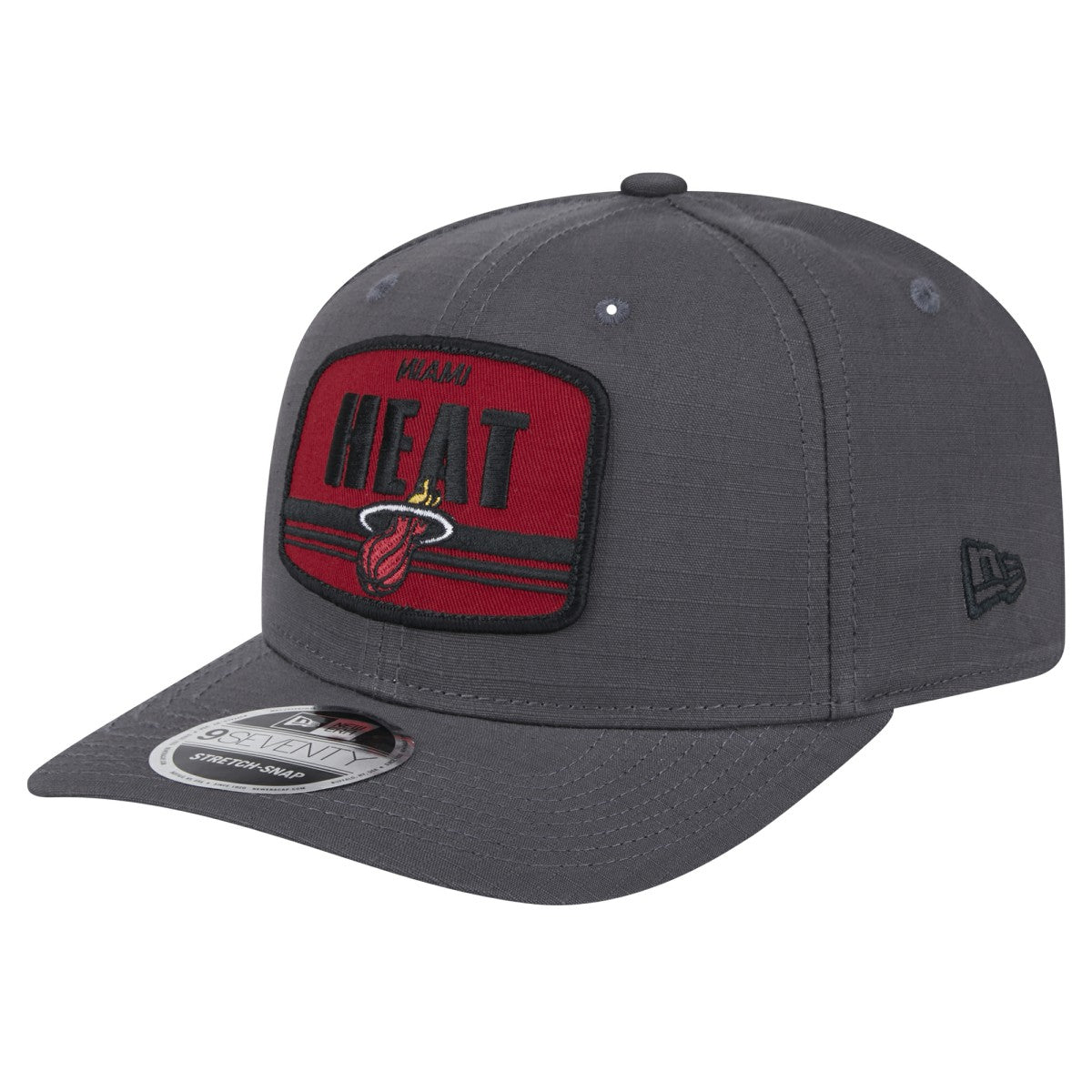 Miami Heat Team Elevated Patch 9SEVENTY Adjustable Hat Graphite