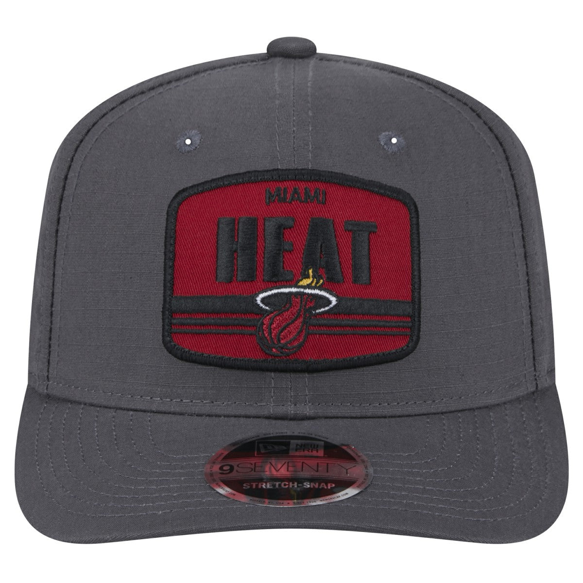Miami Heat Team Elevated Patch 9SEVENTY Adjustable Hat Graphite