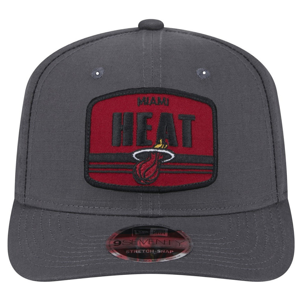 Miami Heat Team Elevated Patch 9SEVENTY Adjustable Hat Graphite