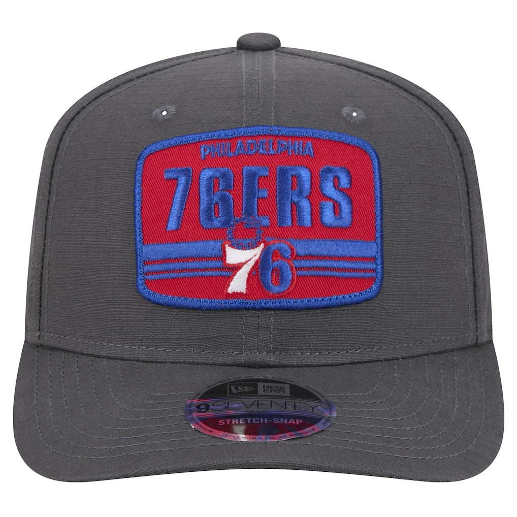 Philadelphia 76ers Team Elevated Patch 9SEVENTY Adjustable Hat Graphite