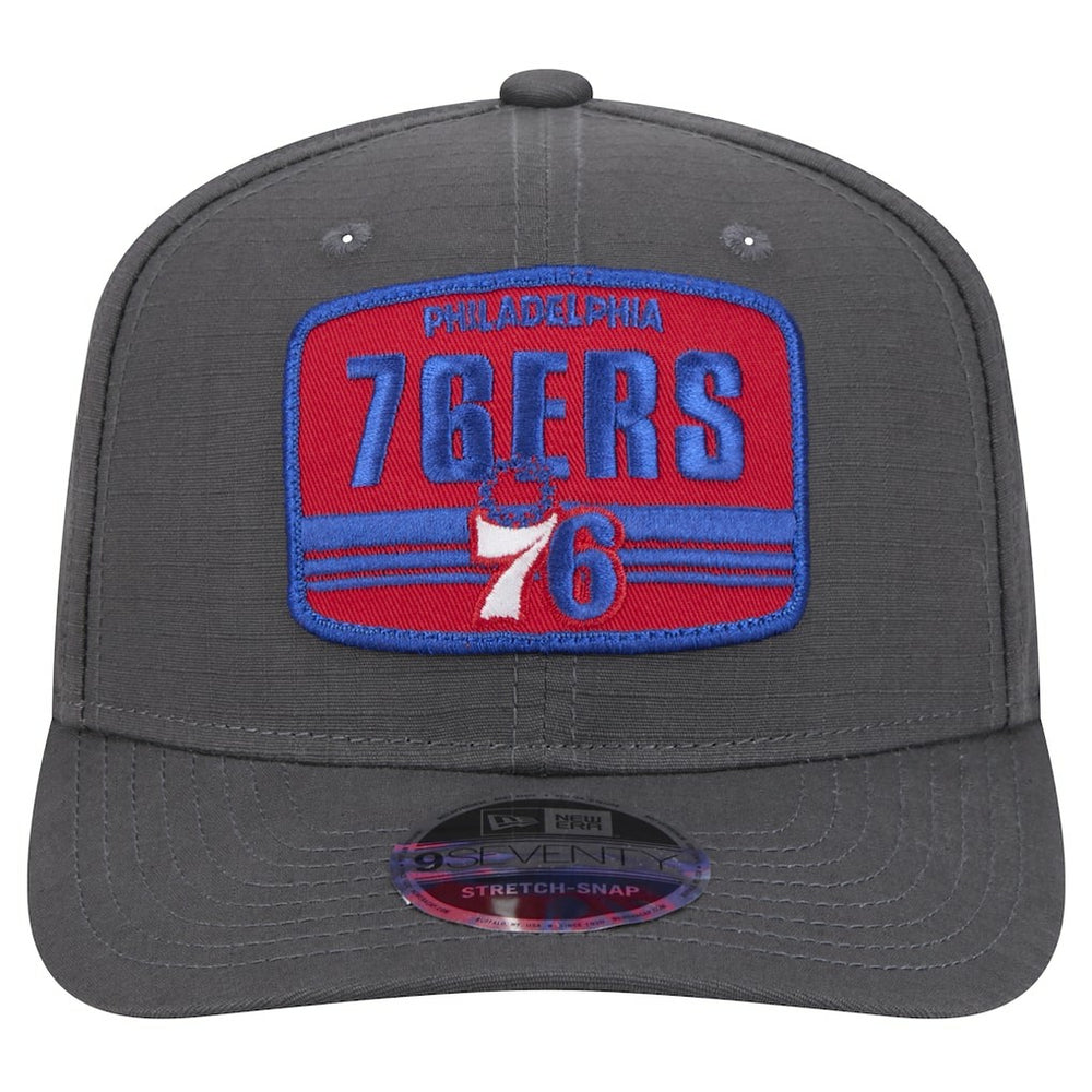 Philadelphia 76ers Team Elevated Patch 9SEVENTY Adjustable Hat Graphite