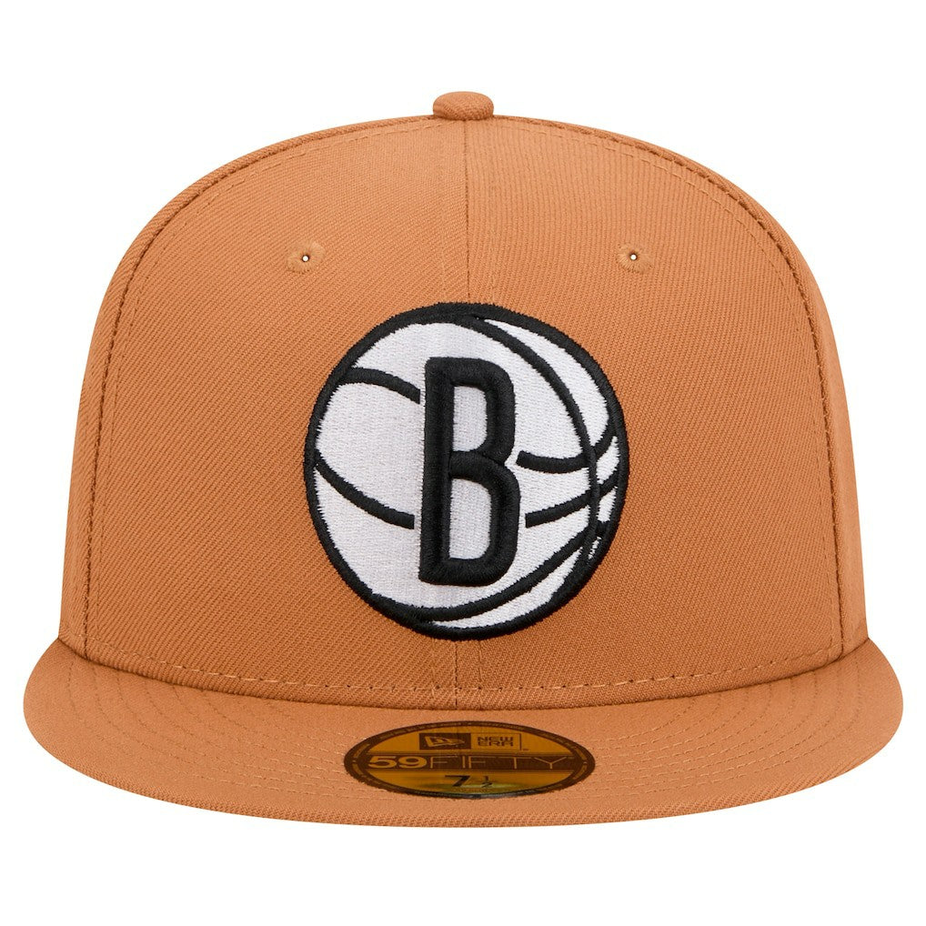 Brooklyn Nets Color Pack 59FIFTY Fitted Hat Tan