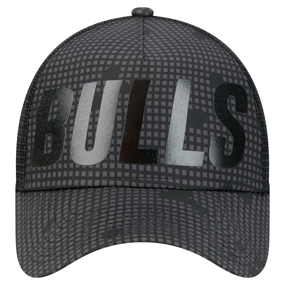 Chicago Bulls Male Adult Midnight Ink Tonal A-Frame Trucker 9FORTY Adjustable Hat Black