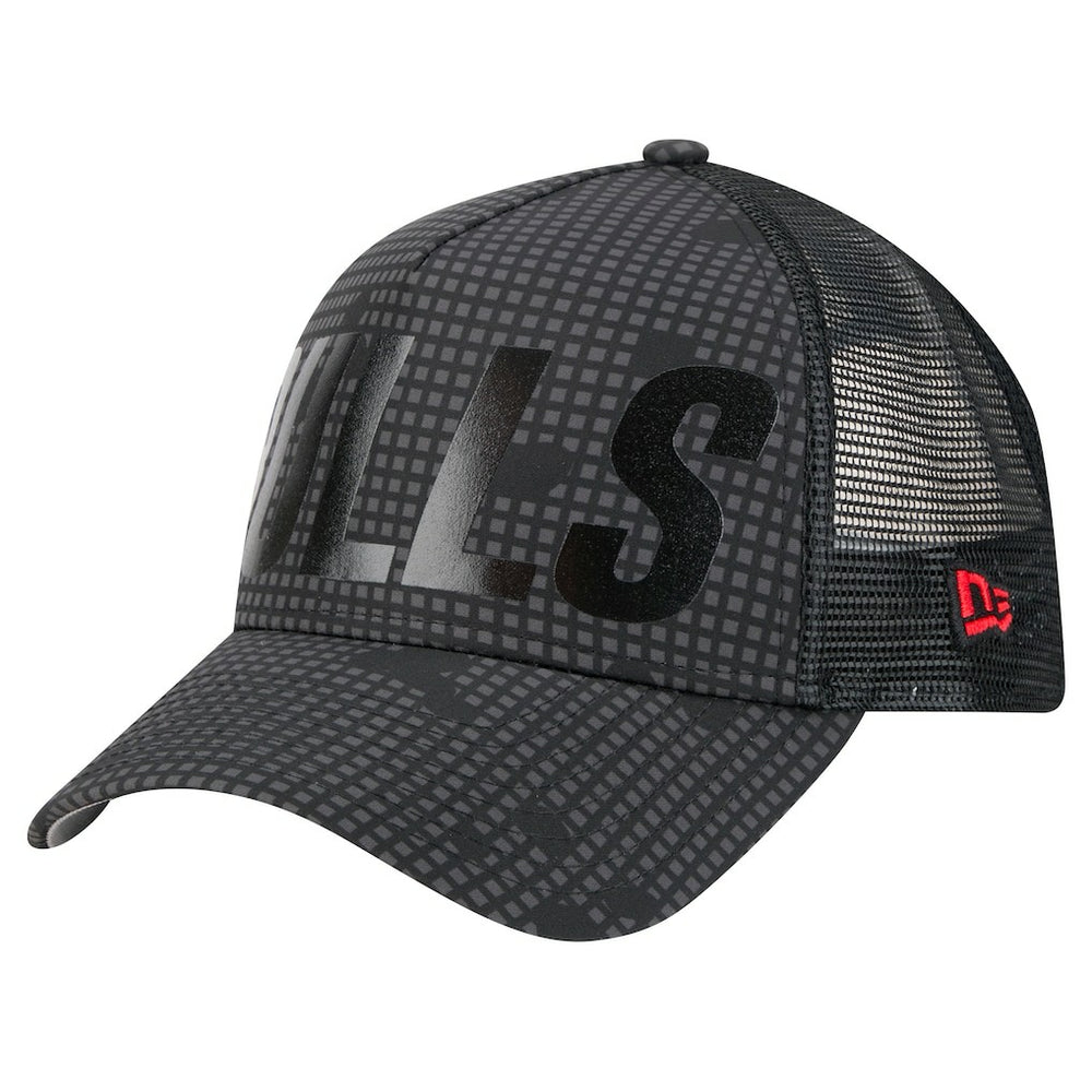 Chicago Bulls Male Adult Midnight Ink Tonal A-Frame Trucker 9FORTY Adjustable Hat Black