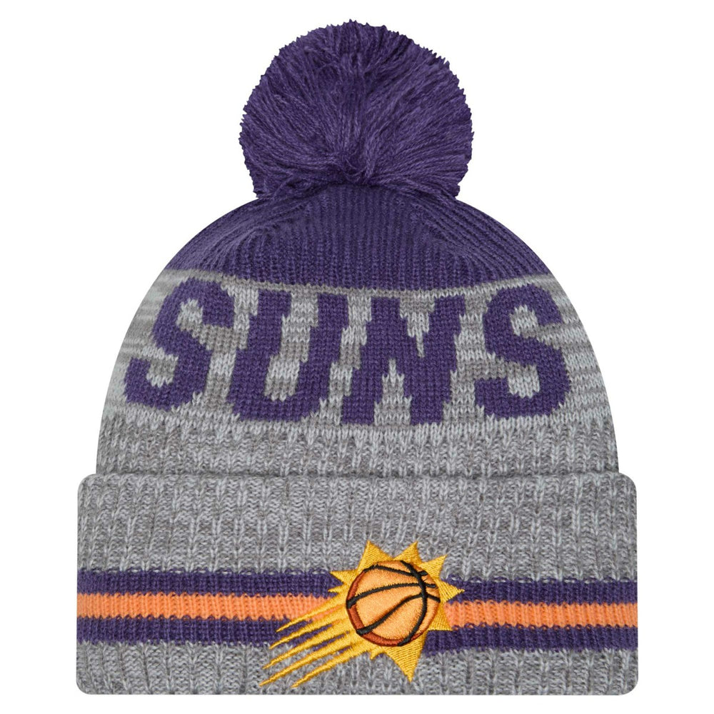 Phoenix Suns Sport Night Runner Cuffed Knit Hat with Pom Gray
