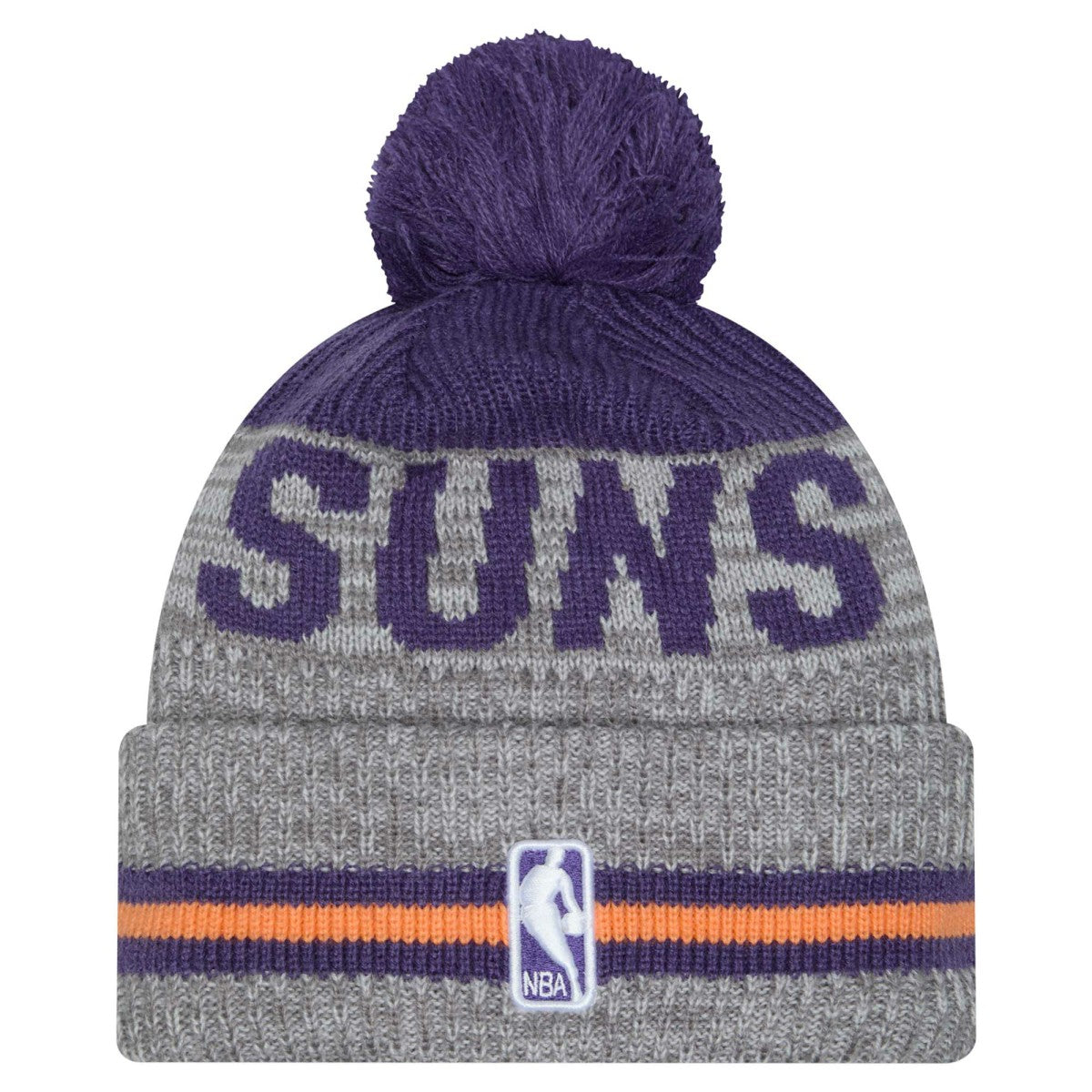 Phoenix Suns Sport Night Runner Cuffed Knit Hat with Pom Gray