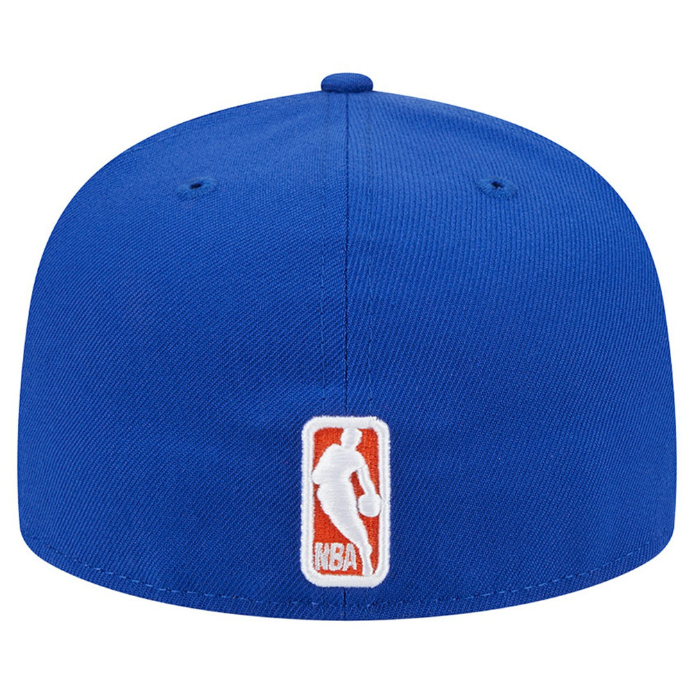 New York Knicks Sport Night Script Sided 59FIFTY Fitted Hat Blue