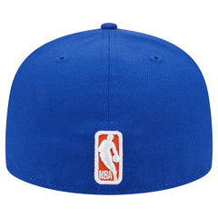New York Knicks Sport Night Script Sided 59FIFTY Fitted Hat Blue