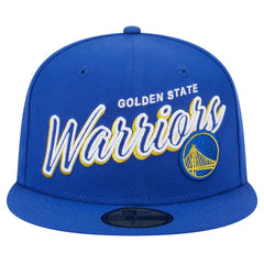 Golden State Warriors Sport Night Script Sided 59FIFTY Fitted Hat Royal