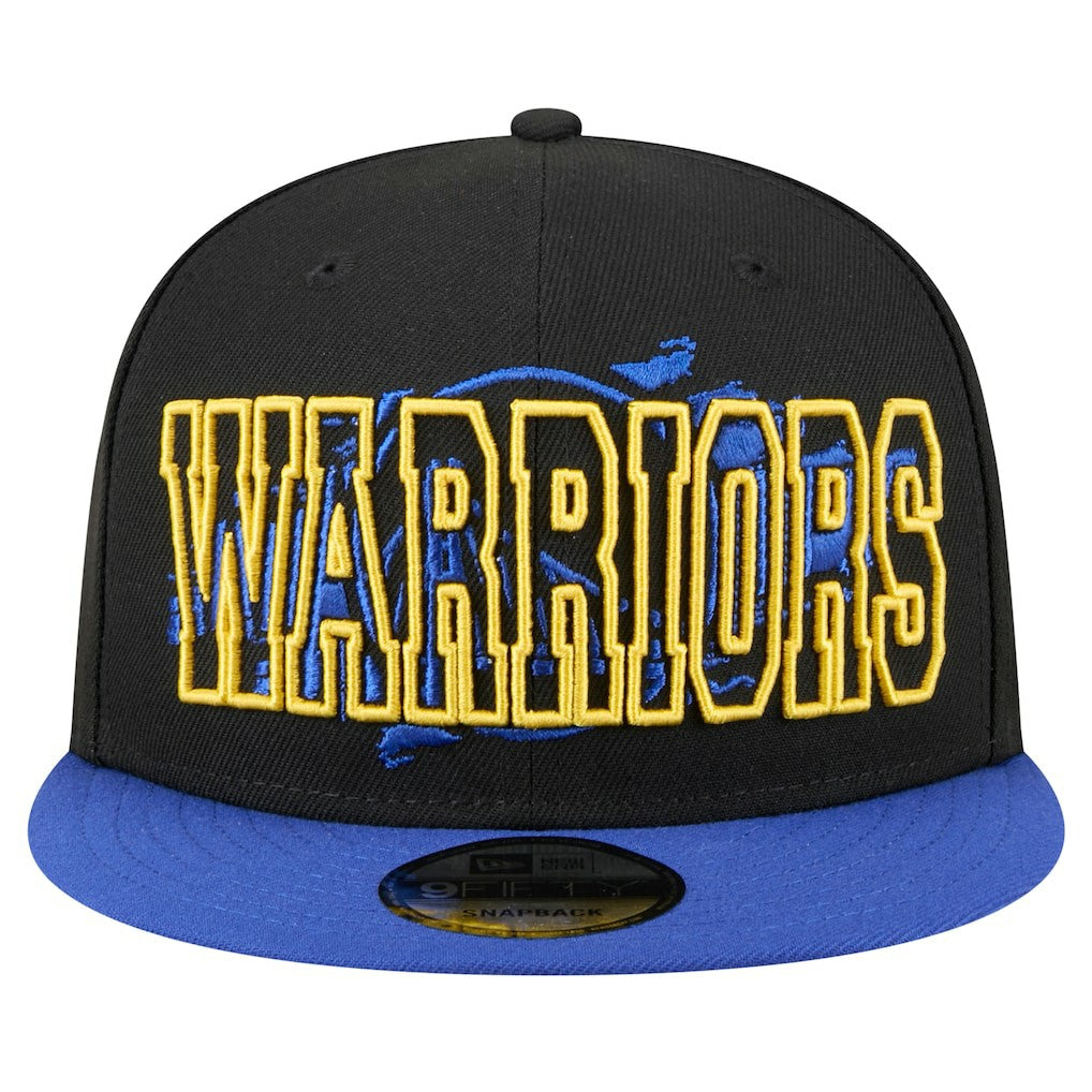 Golden State Warriors Sport Night Splatter 2-Tone 9FIFTY Snapback Hat Black/Royal