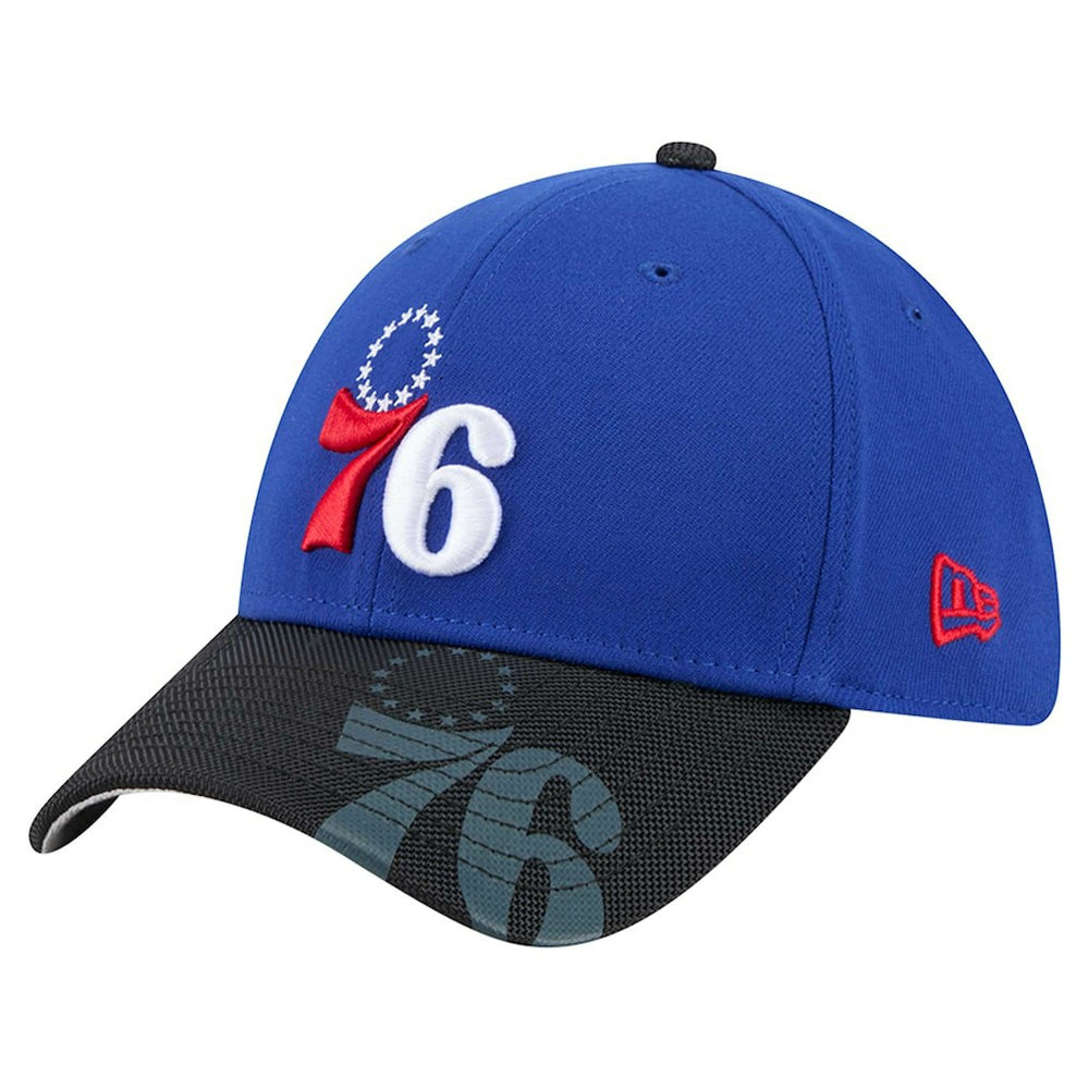 Philadelphia 76ers Sport Night Visor Hit 39THIRTY Flex Hat Royal/Black