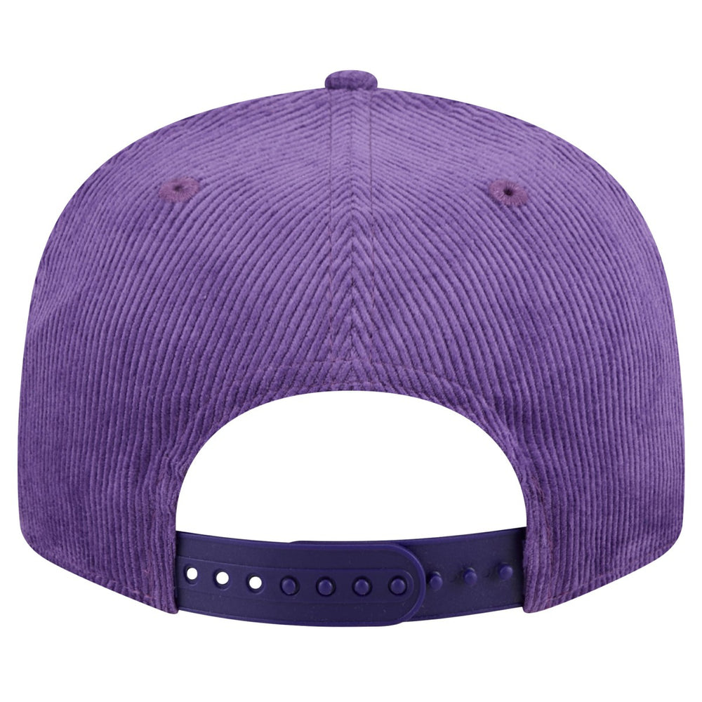 Los Angeles Lakers Throwback Display Corduroy 9FIFTY Snapback Hat Purple