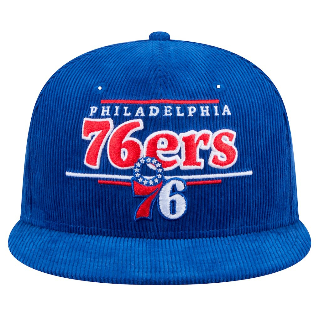 Philadelphia 76ers Throwback Display Corduroy 9FIFTY Snapback Hat Royal