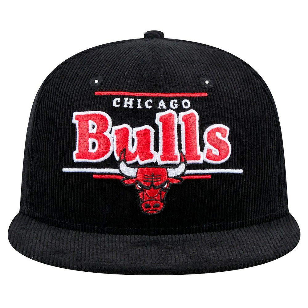 Chicago Bulls Throwback Display Corduroy 9FIFTY Snapback Hat Black