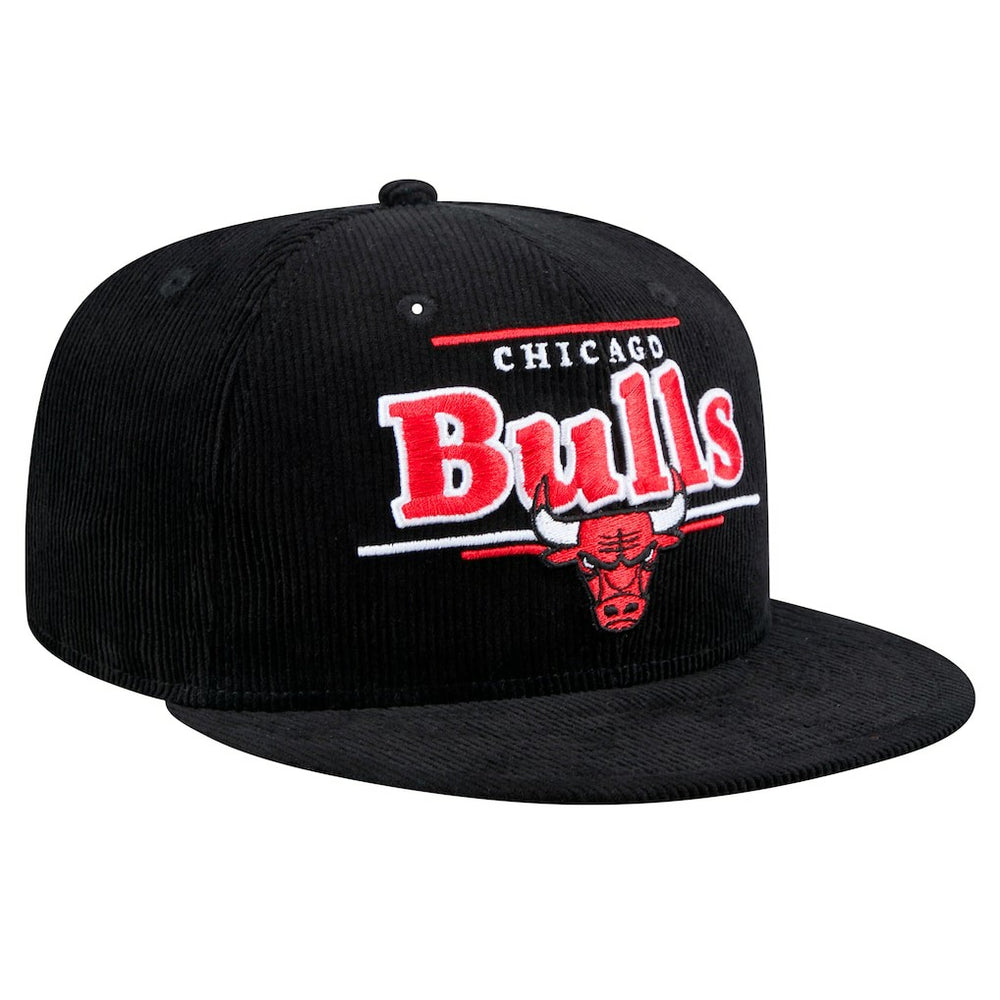 Chicago Bulls Throwback Display Corduroy 9FIFTY Snapback Hat Black