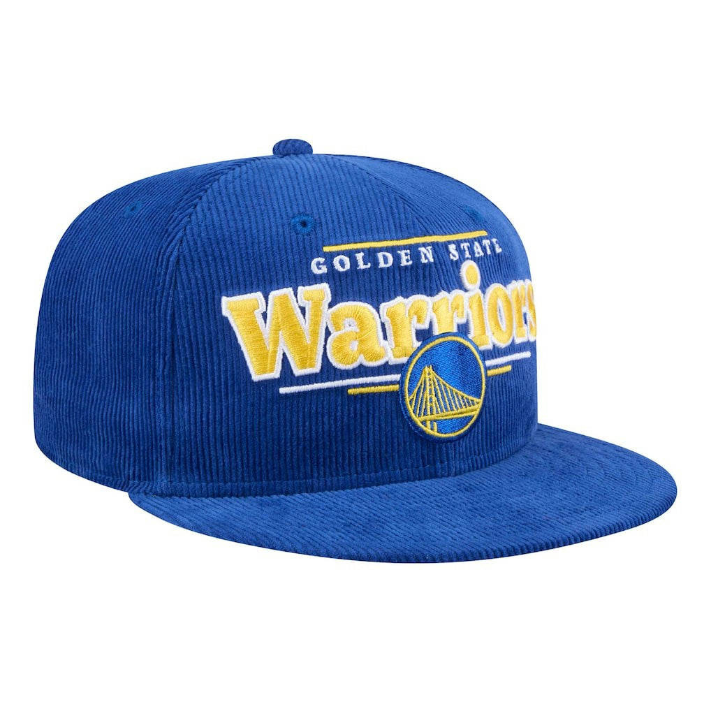 Golden State Warriors Throwback Display Corduroy 9FIFTY Snapback Hat Royal