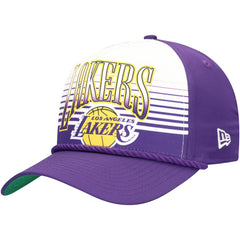 Los Angeles Lakers Purple Throwback Gradient A-Frame 9FORTY Adjustable Hat
