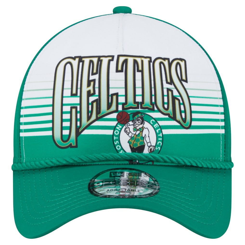 Boston Celtics Kelly Green Throwback Gradient A-Frame 9FORTY Adjustable Hat