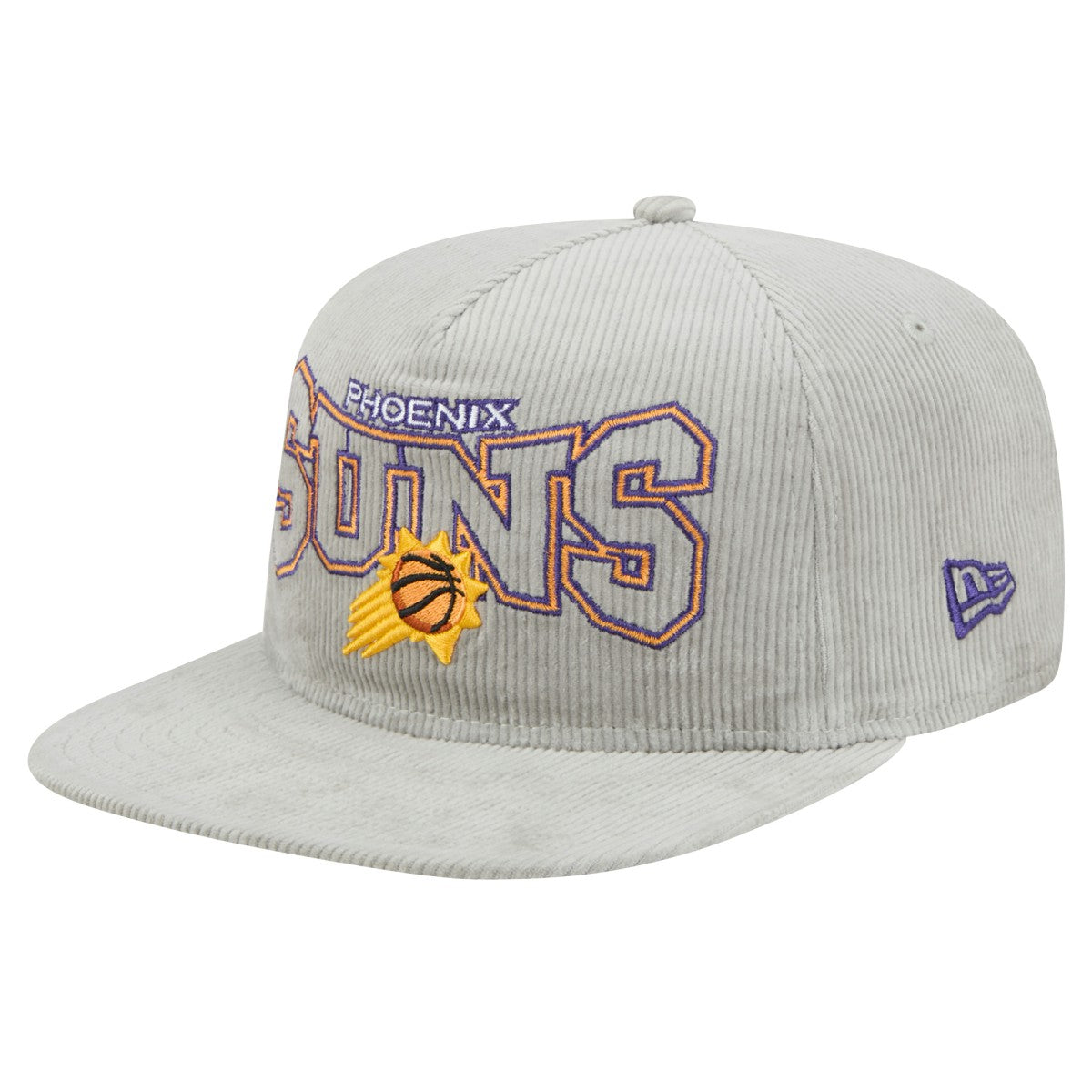 Phoenix Suns Throwback Corduroy Golfer Snapback Hat Gray