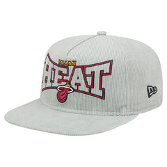 Miami Heat Throwback Corduroy Golfer Snapback Hat Gray