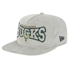 Milwaukee Bucks Throwback Corduroy Golfer Snapback Hat Gray