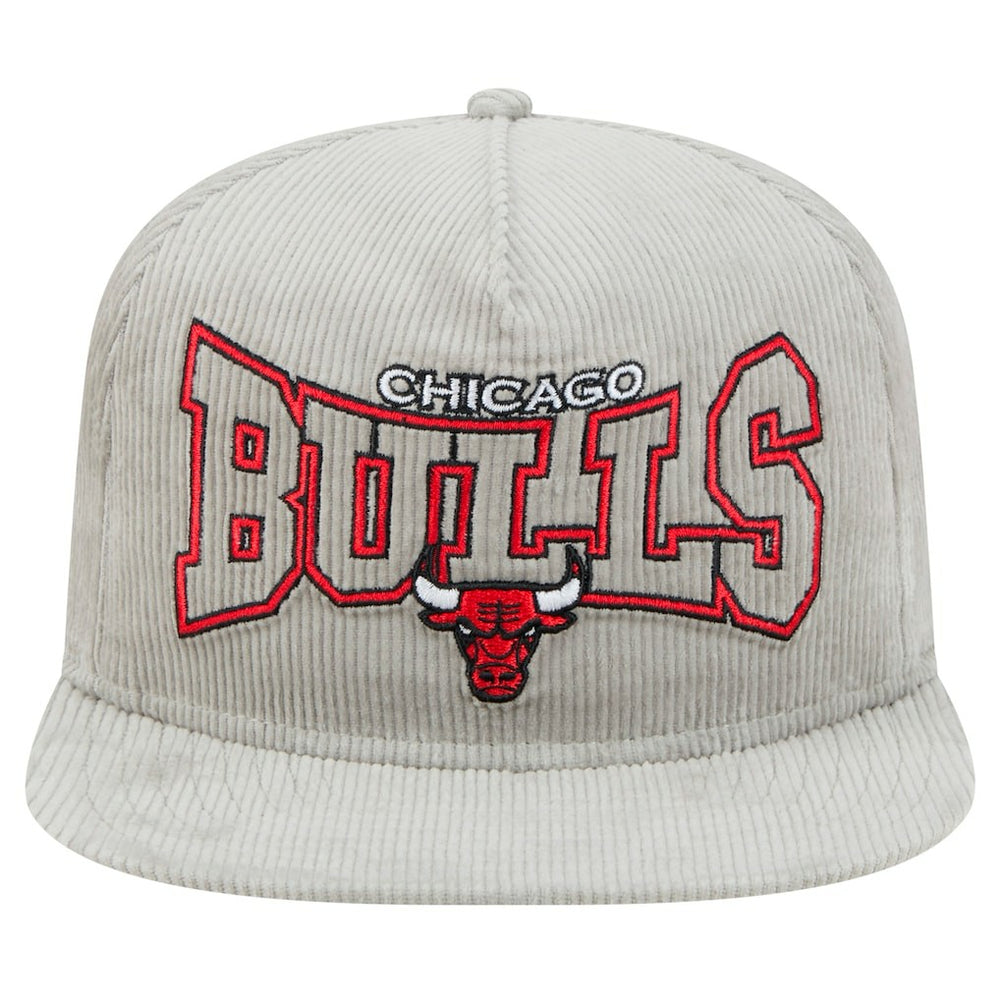 Chicago Bulls Throwback Corduroy Golfer Snapback Hat Gray