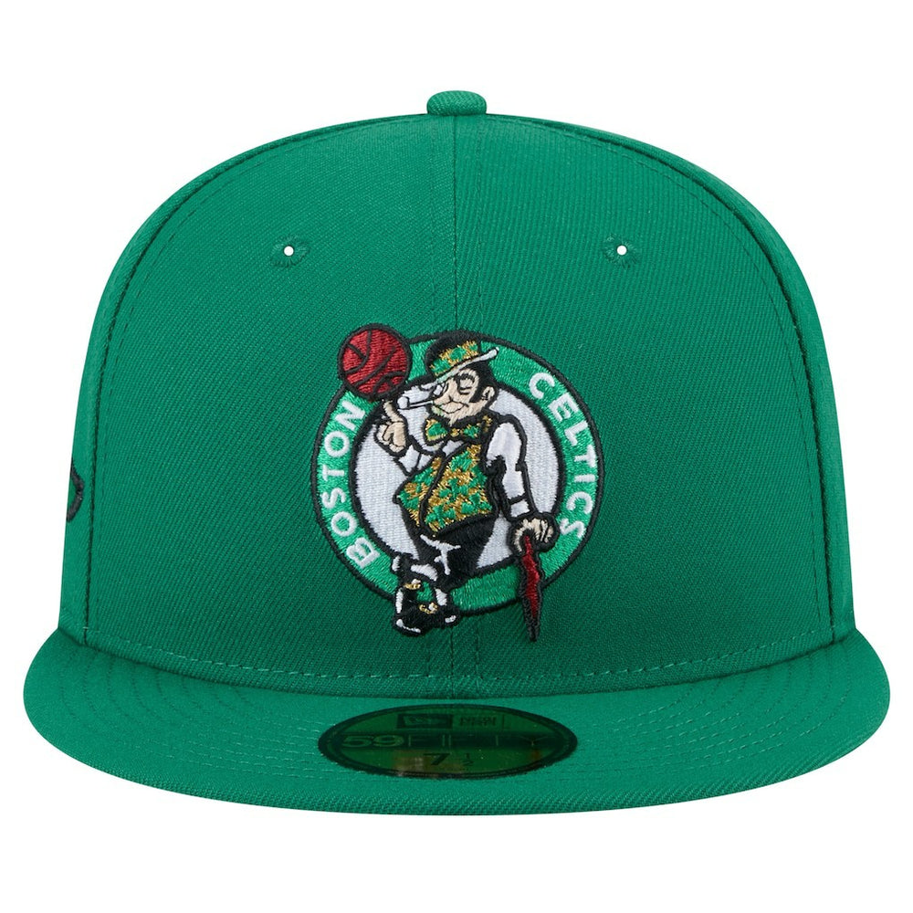 Boston Celtics Throwback Pennant 59FIFTY Fitted Hat Kelly Green