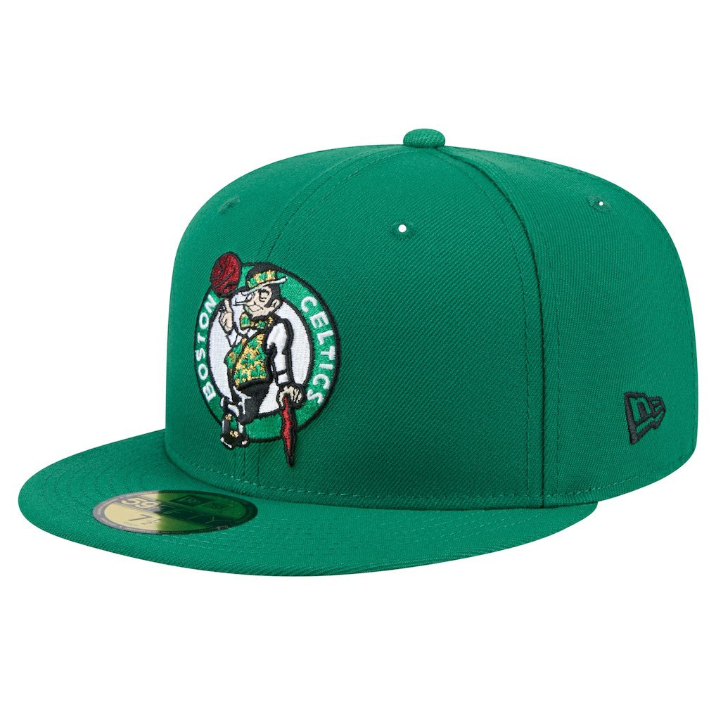 Boston Celtics Throwback Pennant 59FIFTY Fitted Hat Kelly Green