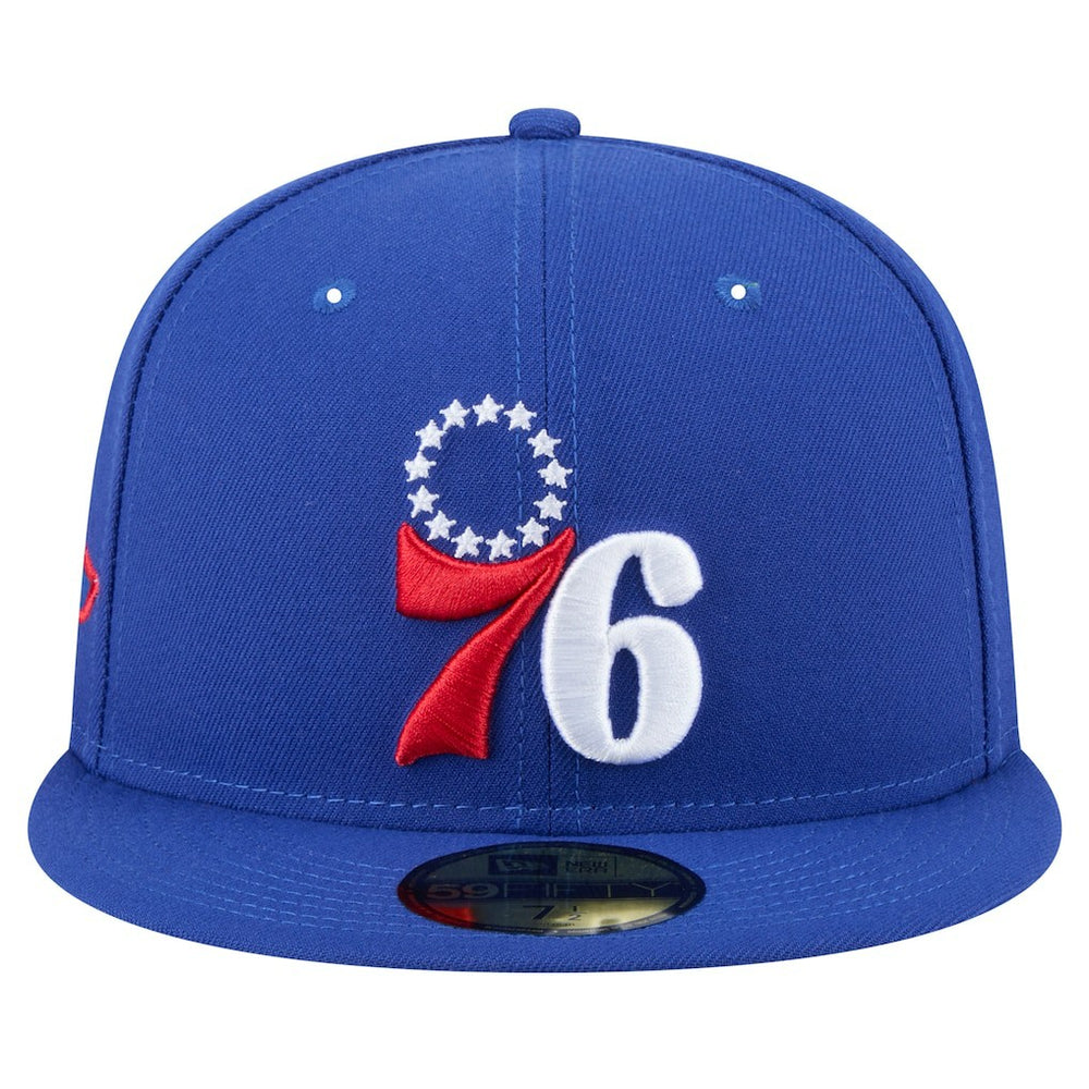 Philadelphia 76ers Throwback Pennant 59FIFTY Fitted Hat Royal