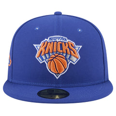 New York Knicks Throwback Pennant 59FIFTY Fitted Hat Blue