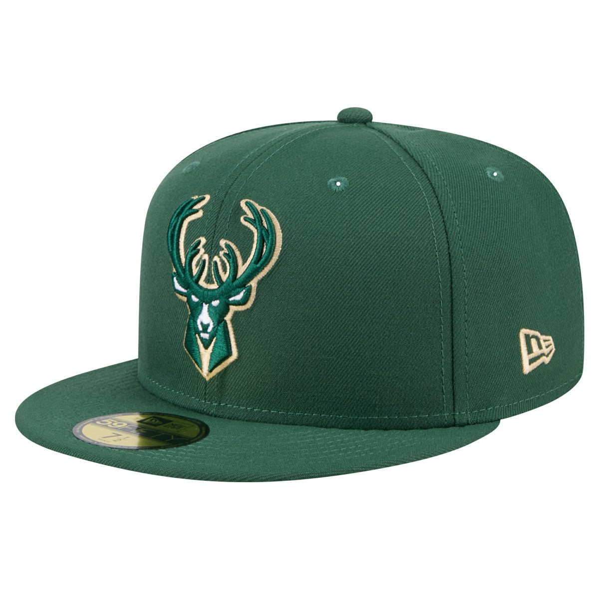 Milwaukee Bucks Throwback Pennant 59FIFTY Fitted Hat Hunter Green