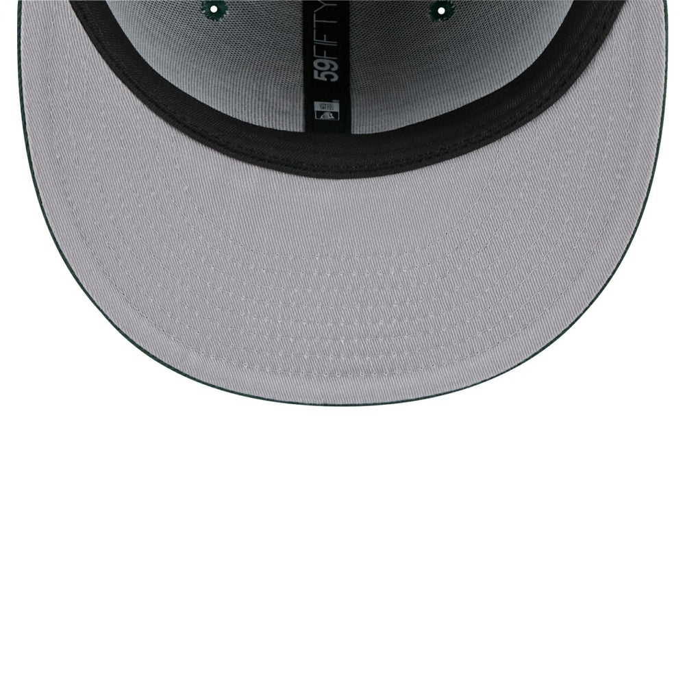 Milwaukee Bucks Throwback Pennant 59FIFTY Fitted Hat Hunter Green