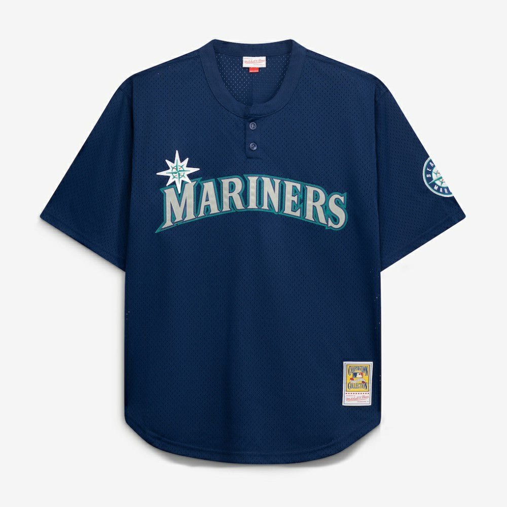 Seattle Mariners Mitchell & Ness Big & Tall Cooperstown Collection Mesh Batting Practice Jersey - Navy Jerseys