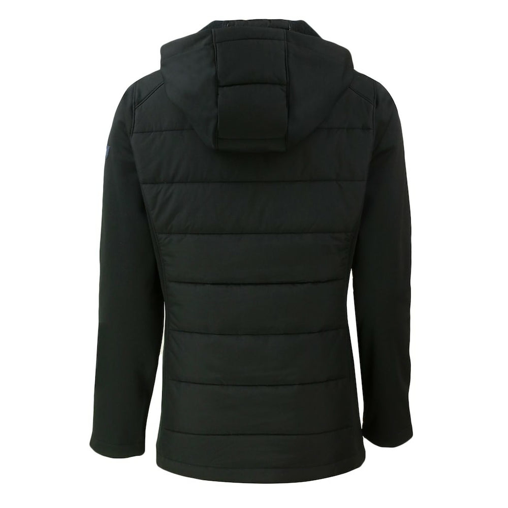 Minnesota Vikings Cutter & Buck Women's Evoke PrimaLoft Hybrid Eco Softshell Recycled Full-Zip Hooded Jacket Black