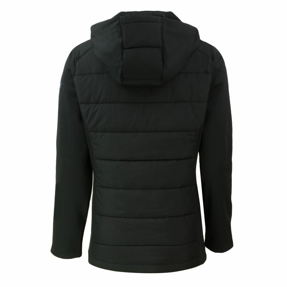 Green Bay Packers Cutter & Buck Women's Evoke PrimaLoft Hybrid Eco Softshell Recycled Full-Zip Hooded Jacket Black