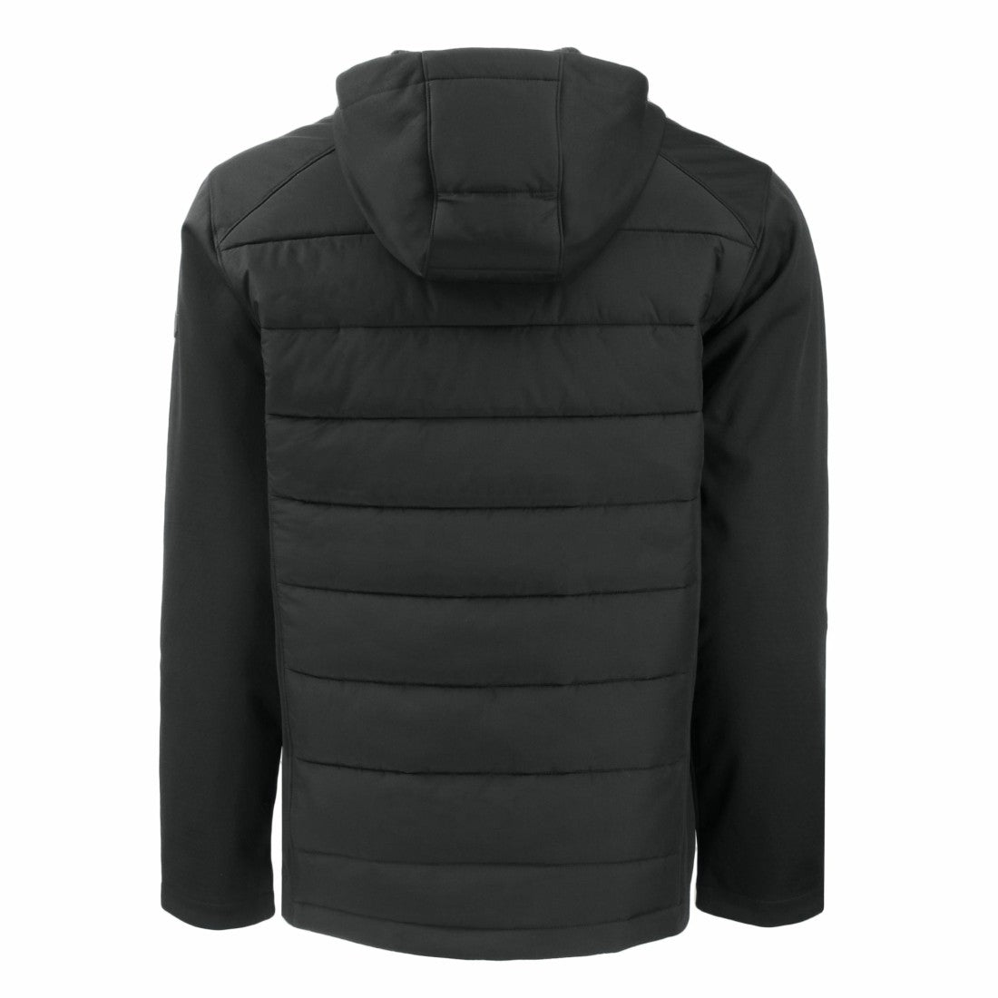 Green Bay Packers Cutter & Buck Evoke PrimaLoft Hybrid Eco Softshell Recycled Full-Zip Hooded Jacket Black