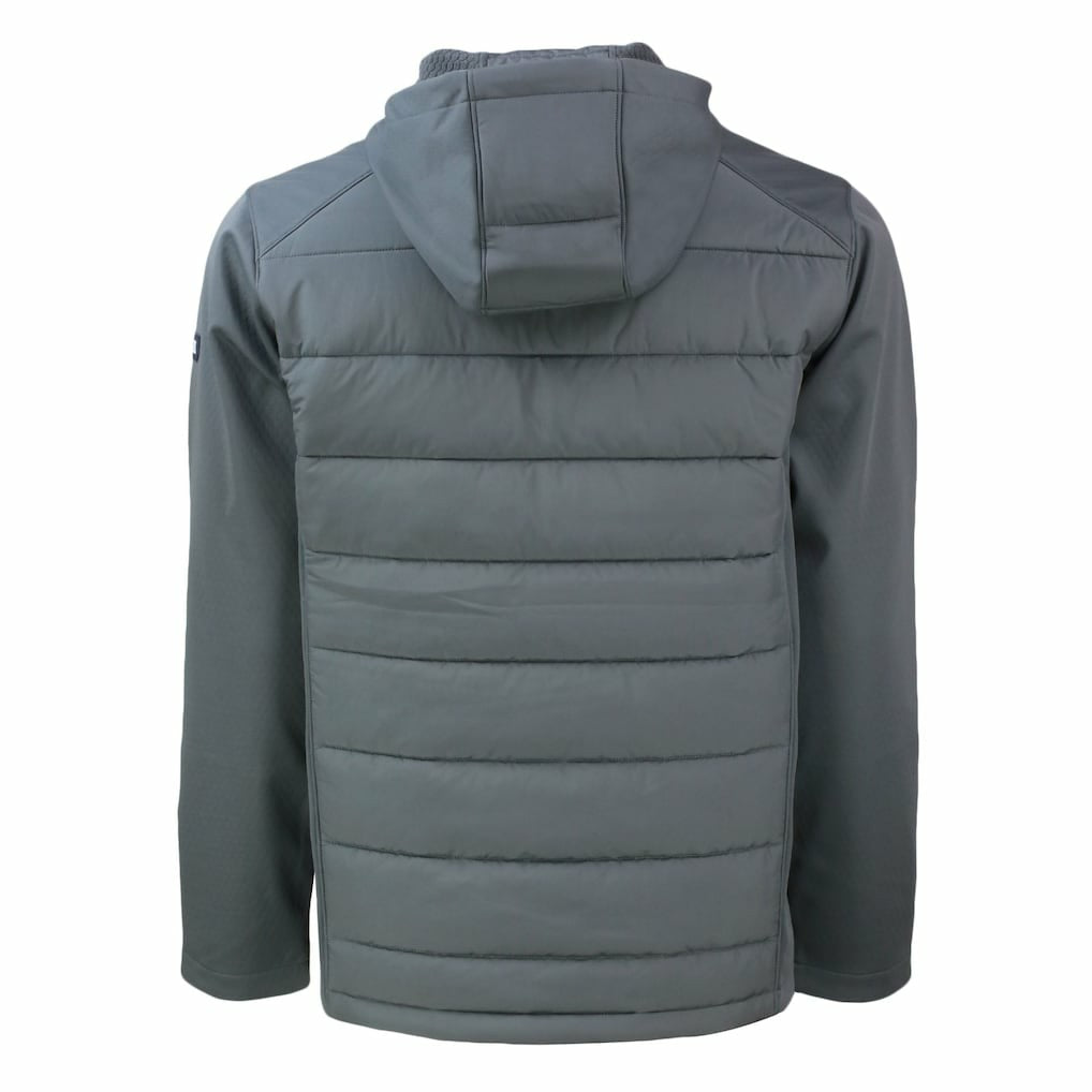 Buffalo Bills Cutter & Buck Evoke PrimaLoft Hybrid Eco Softshell Recycled Full-Zip Hooded Jacket Gray