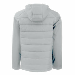 Carolina Panthers Cutter & Buck Evoke PrimaLoft Hybrid Eco Softshell Recycled Full-Zip Hooded Jacket Gray