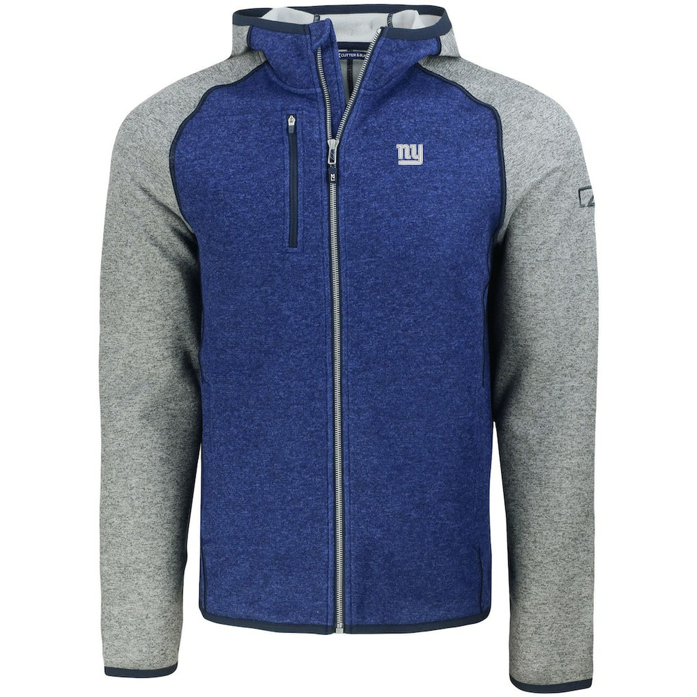 New York Giants Cutter & Buck Mainsail Full-Zip Hooded Jacket Heather Royal